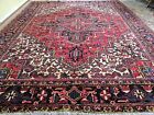 8 2 X 10 Vintage Veg Dye Serapi Heriz Rug Antique Kazak Caucasian