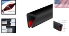 Rubber Edge Trim U Channel Protector For Glass Mirror Plywood Black