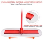 Bull Concrete Float 48 x12  Concrete Tool Trowel Float 4 Handle Round End Red