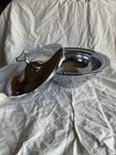Kromex Chrome   Brass Covered Serving Dish Bowl Vintage Mid Century Modern Usa