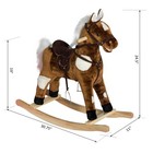Qaba Children Rocking Plush Horse Ride On Toy Toddler Pony Rocker W  Song