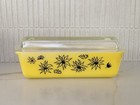 Vintage Agee Pyrex Yellow Flannel Flower Oblong Casserole Dish Cob 400