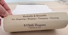 New Carter   s Washable Reusable Cloth Diapers 100  Cotton 6 Packs 24   x27   