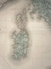 Italy C  1860 Dufour Very Large Antique Map 19th Century