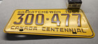      1967 Saskatchewan  passenger  License Plate  300-477  Canada