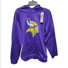 Minnesota Vikings Purple Nfl Team Apparel Hoodie Men s Large Hooded Sweatshirt