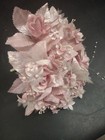 1970s Vintage Silk Wedding Bouquet Or Throwaway  Satin Rose  Stephanotis  Pearls