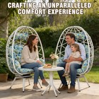 Wicker Egg Chair 360 Rotating Indoor Outdoor Handwoven Boho Basket Seat