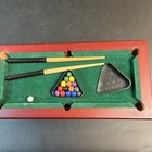 Mini Pool Table Game Billiards Set Balls Cue Sticks 5 x10  Desk Office Felt Wood
