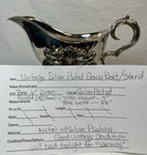 Vintage Silver Plated Gravy Boat With Warming Stand Special Dining Occasion