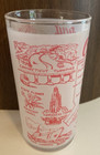 Vintage State Souvenir Connecticut The Nutmeg State Frosted Glass