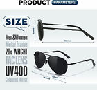 Polarized Classic Aviator Sunglasses Metal Frame Uv Blocking Black Lens Gold Fra