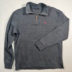 Polo Ralph Lauren Quarter   zip Sweater     Dark Gray     Size M     Classic Fit