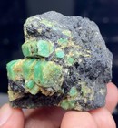 38 Gm  Beautiful Green Emerald Cluster From Skardu Mines Of Pakistan With Schorl
