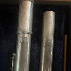 Vintage Artley 9-o Open Hole Flute Solid Silver B-foot Inline G W  Case Works