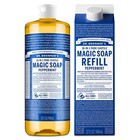 Pure-castile Liquid Soap 32oz - 18-in-1 Uses  Peppermint  Organic Oils  Refill