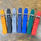 Fashion Fluoro Rubber Watch Strap Band 18 19 20 21 22 23 24mm Replacement