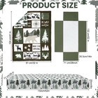 Hahafelt 3 Piece Patchwork Woodland Bear Elk Crib Bedding Set For Baby Boys
