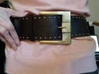 Women Very Wide Brown Genuine Leather Belt Size M Belt Length Is 41 5 In New