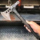 15  Battle Axe Stonewashed Hatchet Tomahawk Hammer Pin Tactical Fixed Blade New
