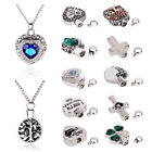 Silver Urn Cremation Memorial Pendant Necklace Ash Holder Mini Keepsake Jewelry