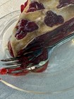Realistic Fake Food Piece Of Cherry Pie W  Fork   Plate Fruit Display Prop Faux