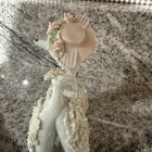 Vintage Original Arnart Spaghetti Poodle Figurine Light Blue - Pink Hat