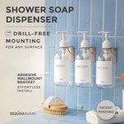 3-chamber Shampoo   Conditioner Dispenser Set     16 9 Fl Oz Clear Bottles