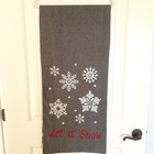 Bella Lux  let It Snow  Wool Blend Table Runner Gray 69  X 16 