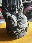 Buddhism Seated Buddhist Statue Robed Figure Holding Scroll   Beads  12 In