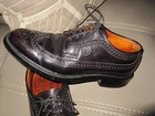  Men s Johnston   Murphy Aristocrat  Vtg Oxford Black Wingtip Shoes Sz 8 5 C w