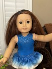 American Girl Doll Custom Wig Red With Dark Brown Chocolate Hair   Brown Eyes