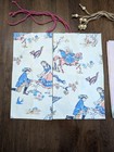 Lot 13 Sm Flat Pouchets bags Hm W 3 Diff Juvenile Up-cycled  Vtg Cotton Fabrics