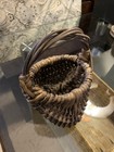 Antique Basket Buttocks Egg Gathering Hand Woven Made Primitive Farmhouse Decor