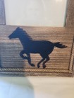 Horse Rustic Wooden Picture Frame With Rope And Horseshoe Motif