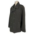 Alpine Swiss Mens Wool Blend Double Breasted Pea Coat Charcoal Gray Large