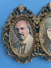 Vintage Ornate Gold Victorian Baroque Rococo  Double Oval Picture Easel Frame