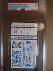 1965 World Series Game 7 Ticket Stub  Sandy Koufax Mvp  Winning Pitcher  Psa 3