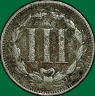 1871 Three Cent Nickel Very Fine Vf Coin  Corrosion  50386