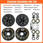 12 x2 electric Trailer Self Adjusting Brake 6-5 5  Hub Drum Kit For 5200 Lb Ax 