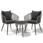 Patio Rattan Bistro Conversation Set Outdoor Wicker Furniture Chairs And Table