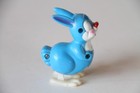 Rare Vintage Wind Up Toy Blue Hopping Bunny Rabbit Easter Unlimited Inc - Works 
