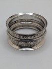 Antique English Sterling Silver Napkin Ring s   r  Initial Engraving  Dated 1898