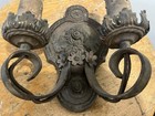 Antique Ornate Cast Iron Light Sconce Architectural Salvage
