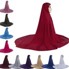 Muslim One Piece Long Headscarf Wrap Shawl Women Large Khimar Prayer Scarf Hijab