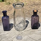 Old Miniature Purple Providence Ri Jar   blanding Pharmacist Rhode Island Bottle 