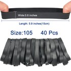 Haidibao-rubber Bands 40 Pcs Size 105 Big Black Rubber Band Large Elastic Ban   