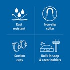 Mainstass Basic Hanging Shower Caddy With 2 Shelves And Soap Tray  White