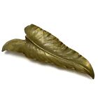 Vintage Virginia Metalcrafters Large Calla Leaf Lily Solid Brass Dish Tray