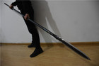 Excellent Hunting Fighting Long Spear Forged Damascus Folded Steel Spearhead